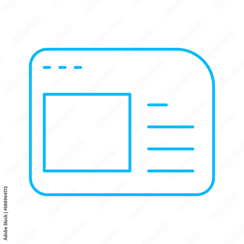Blog icon with blue outline style. internet, online, social, web, blogging, business, laptop. Vector illustration Blog icon with blue outline style. internet, online, social, web, blogging, business, laptop. Vector illustration