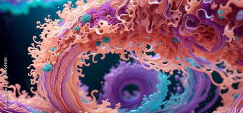 Abstract biological background artwork created with Generative AI.