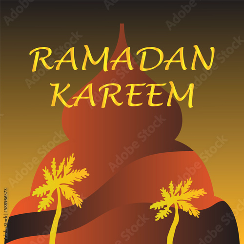 Wallpaper Mural Ramadan Kareem Islamic greeting card background vector illustration. The holy month of the Muslim community. Torontodigital.ca