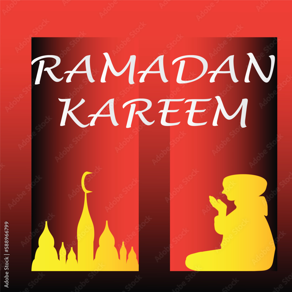 Ramadan Kareem Islamic greeting card background vector illustration. The holy month of the Muslim community. Ramadan Kareem Islamic greeting card background vector illustration. The holy month of the Muslim community.