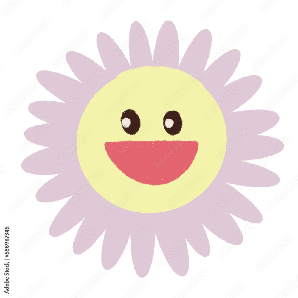 flower cute face cartoon drawing flower cute face cartoon drawing