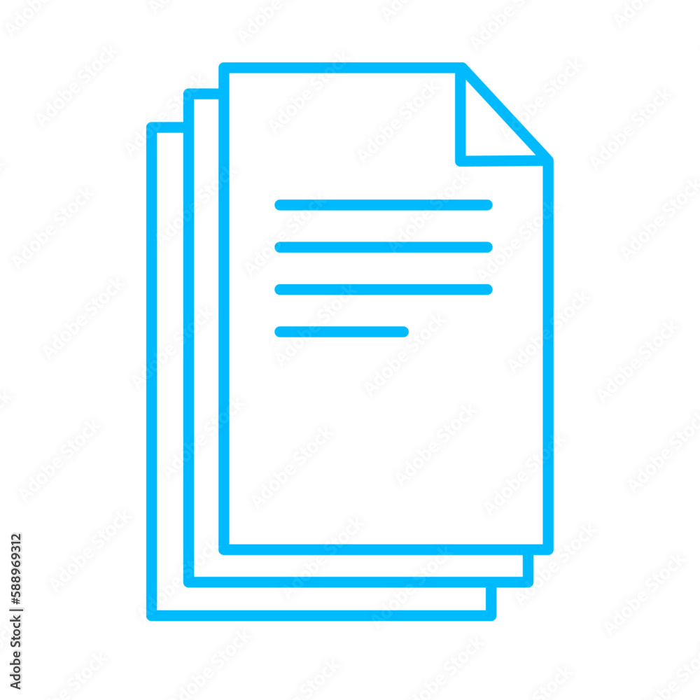 Document icon with blue outline style. background, design, success, statistics, laptop, corporate, statistic. Vector Illustration Document icon with blue outline style. background, design, success, statistics, laptop, corporate, statistic. Vector Illustration