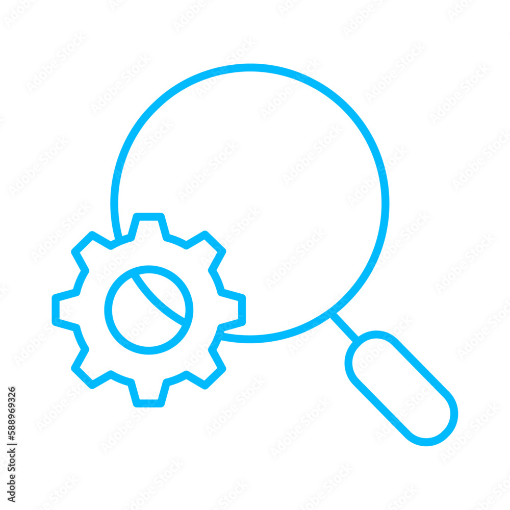 Optimazation icon with blue outline style. growth, investment, concept, computer, research, analytics, development. Vector Illustration Optimazation icon with blue outline style. growth, investment, concept, computer, research, analytics, development. Vector Illustration