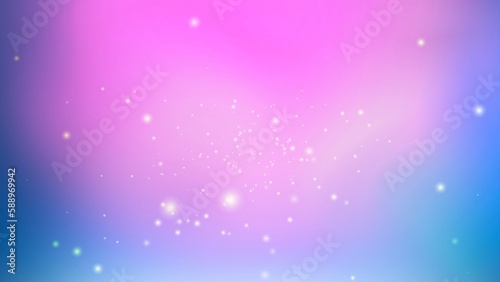 Abstract background with bokeh lights and stars.