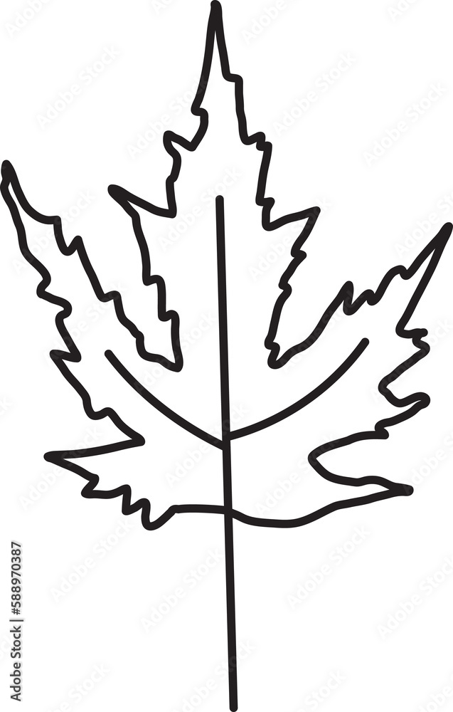 Obraz premium Leaf drawing