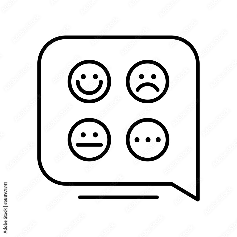 Feedback feedback icons with black outline style. feedback, answer, survey, opinion, concept, support, customer. Vector illustration Feedback feedback icons with black outline style. feedback, answer, survey, opinion, concept, support, customer. Vector illustration