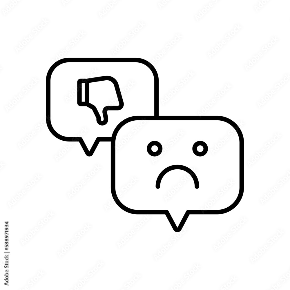 Negatif feedback Icons with black outline style. happy, product, test, ranking, reputation, star, smile. Vector illustration Negatif feedback Icons with black outline style. happy, product, test, ranking, reputation, star, smile. Vector illustration