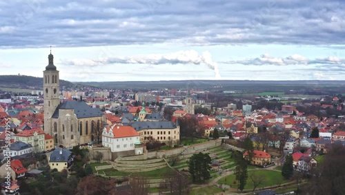 Wallpaper Mural Panorama of historical town of Kutna Hora in Czechia below cloudy sky. Torontodigital.ca