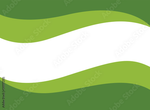 Abstract green wave and space to put text vector illustration design green background color geometric creative for business banner, brochure , poster, flyer, card, cover