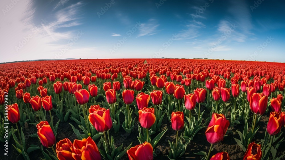 Capturing the Serenity of Tulip Fields