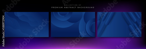 Abstract geometric wave blue background