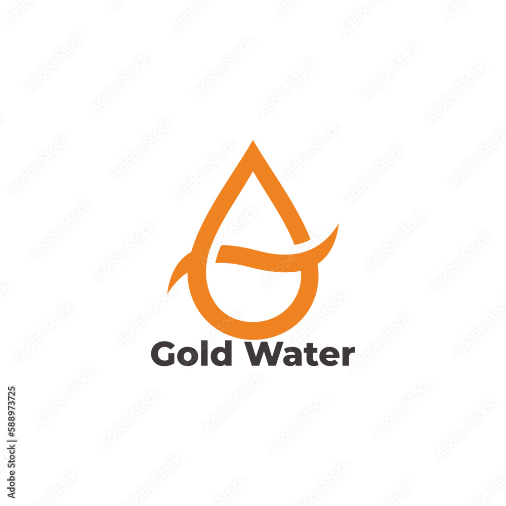 letter g gold water oil drop symbol logo vector letter g gold water oil drop symbol logo vector