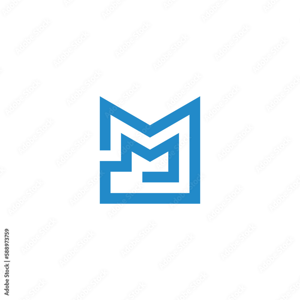 letter mm stripes connect line logo vector letter mm stripes connect line logo vector