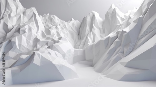white polygonal landscape-focused 2