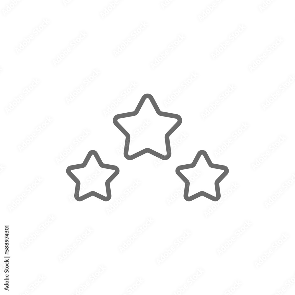 Rating Feedback icon with black outline style. rate, star, positive, review, service, like, experience. Vector illustration Rating Feedback icon with black outline style. rate, star, positive, review, service, like, experience. Vector illustration