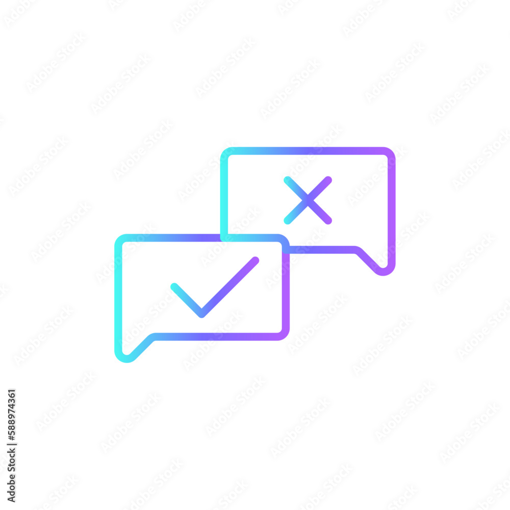 Opinion Feedback icon with blue duotone style. review, comment, survey, service, message, experience, chat. Vector illustration Opinion Feedback icon with blue duotone style. review, comment, survey, service, message, experience, chat. Vector illustration