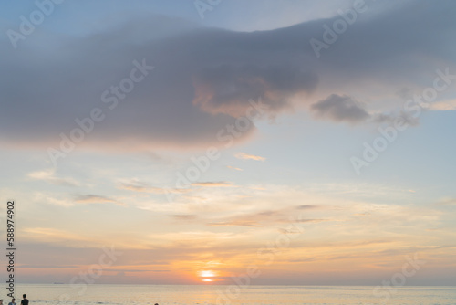 background sky sunset beach front colorful beautiful patong phuket thailand © Stock.Foto.Touch
