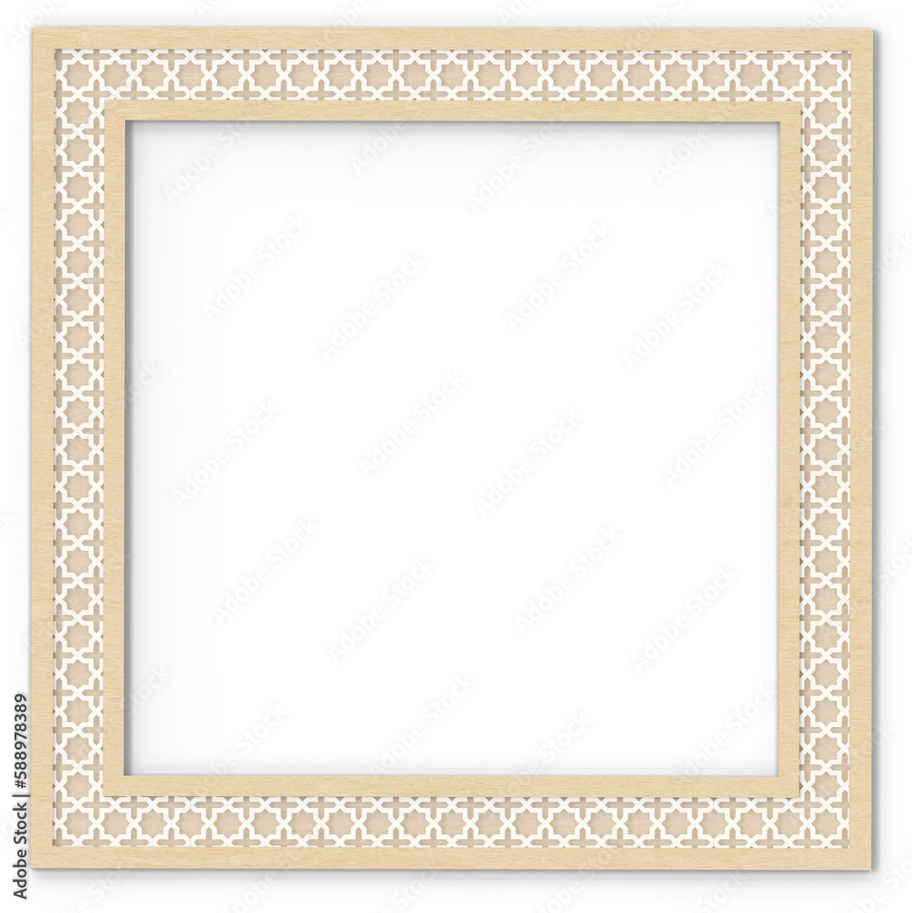 Wooden Frame with Cutout Border