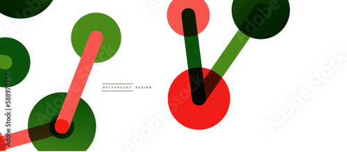 Abstract background. Round dots connected by lines. Trendy techno business template for wallpaper, banner, background or landing