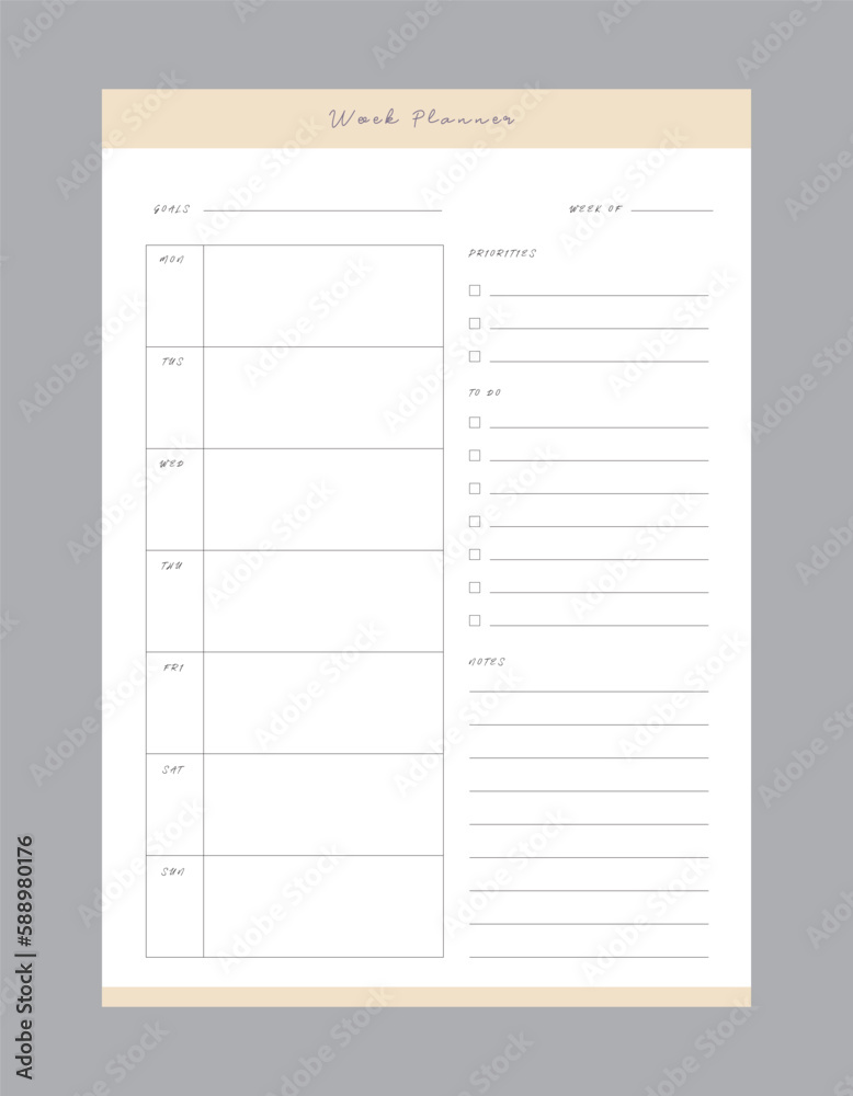 (Pastel) week planner. 