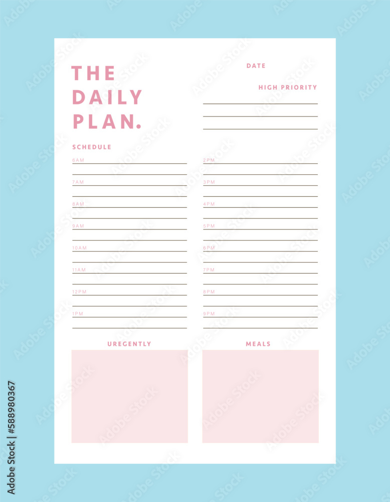 Daily Planner. Simple and easy to plan your day. Daily Planner. Simple and easy to plan your day.