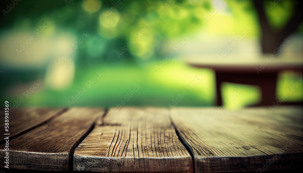 Fototapeta premium Empty old wooden table background