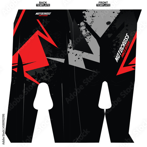 Print-ready sublimation motocross pants design