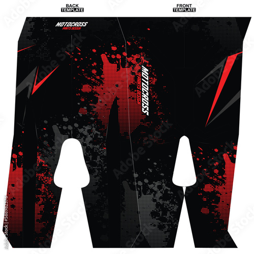 Print-ready sublimation motocross pants design