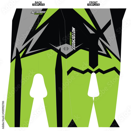 Print-ready sublimation motocross pants design
