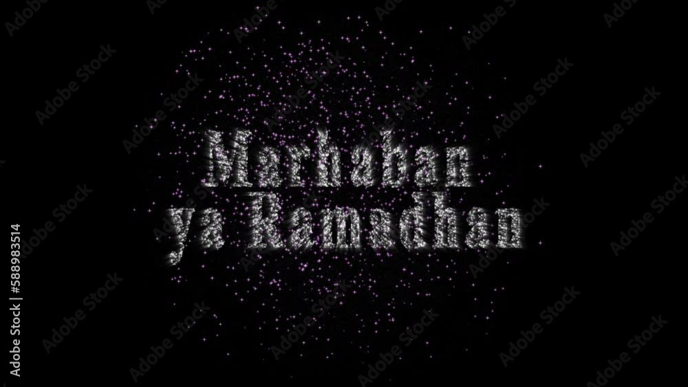 marhaban ya ramadan with firework animation