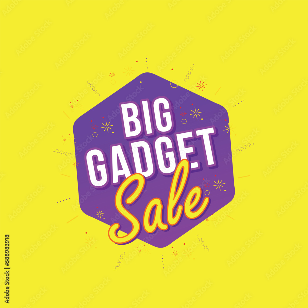 Big Gadget Sale, Electronics Logo template Unit Vector 