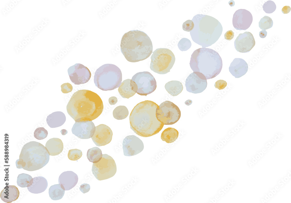 Light Beige Watercolor Bubbles Vector Illustration