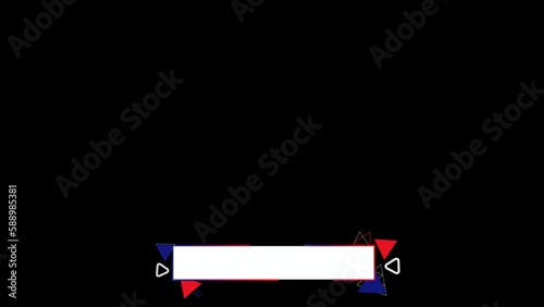 Blue and Red Lower third Design With Triangle.