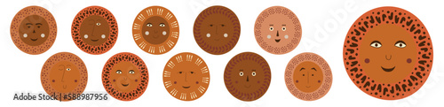 Male bizarre visage, abstract personage, mascot design, funny face, cute icon