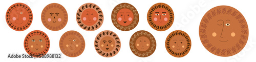 Male bizarre visage, abstract personage, mascot design, funny face, cute icon