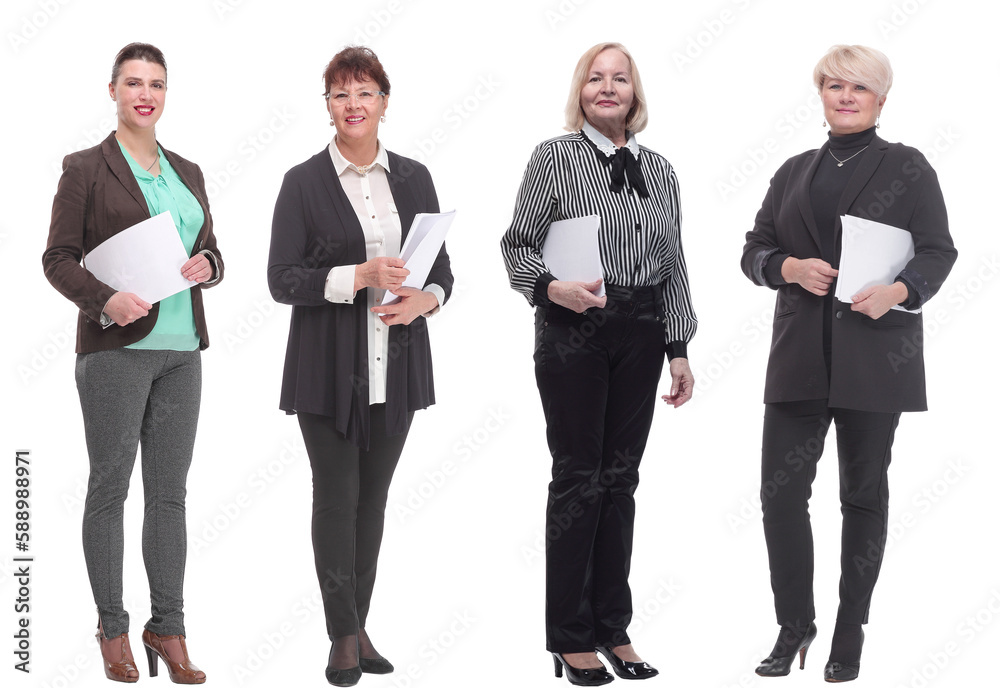 Obraz premium collage of people holding a4 sheet in hands