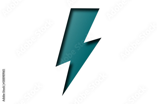 Free Download Green paper cut lightning shape. Lightning. Isolated on transparent background. - GFXLoad