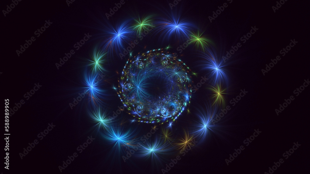 3D rendering abstract round light background 3D rendering abstract round light background