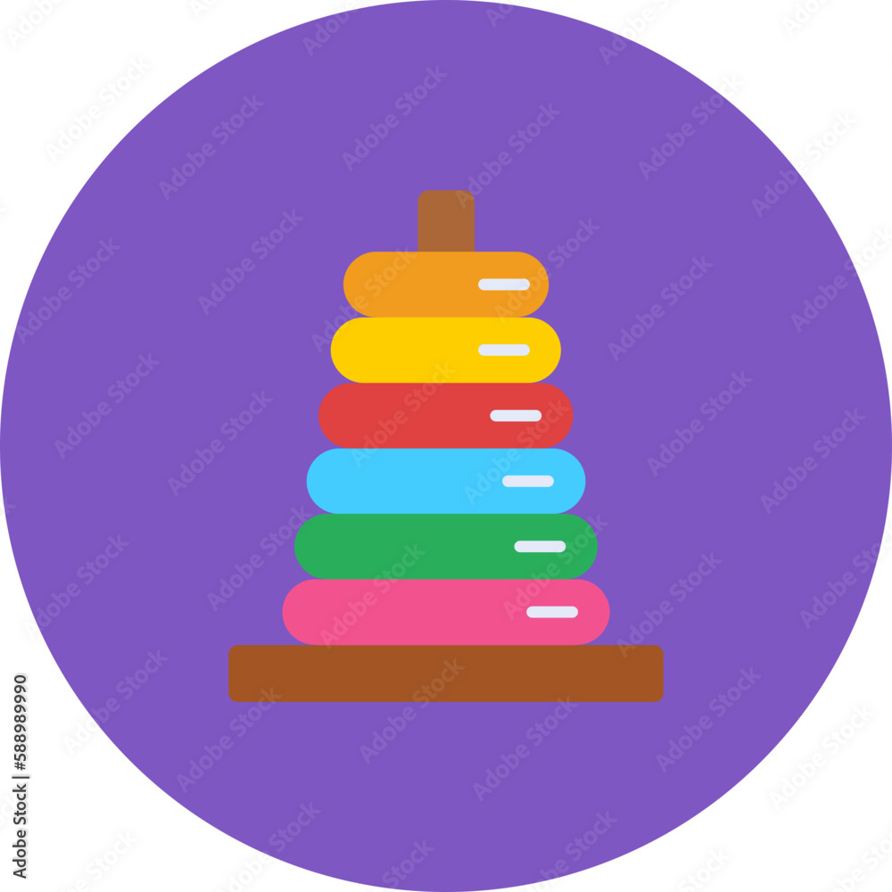 Stacker Multicolor Circle Flat Icon Stacker Multicolor Circle Flat Icon