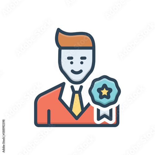 Color illustration icon for special 