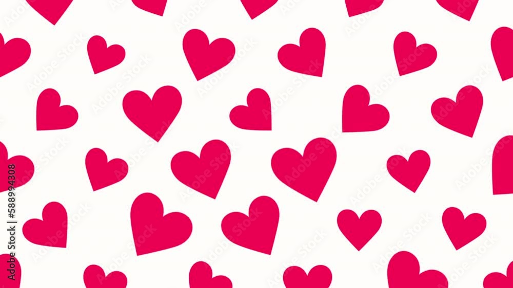 Red romantic hearts pattern on shiny gradient, motion holidays, love and Valentines day style background Red romantic hearts pattern on shiny gradient, motion holidays, love and Valentines day style background