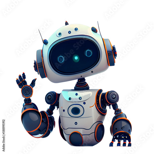 chatbot talking on transparent background, chatgpt, AI robot, artificial intelligence