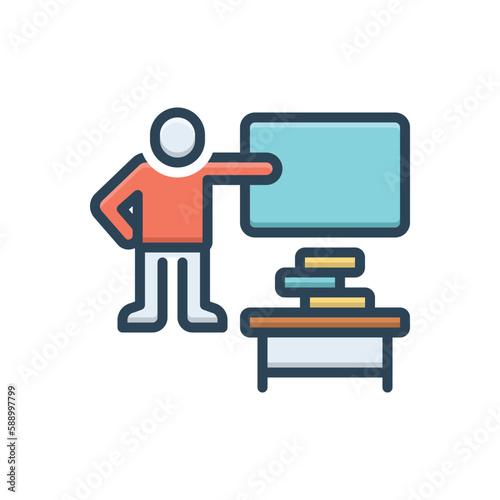 Color illustration icon for thus 