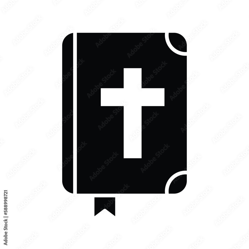 bible icon vector design template in white background bible icon vector design template in white background