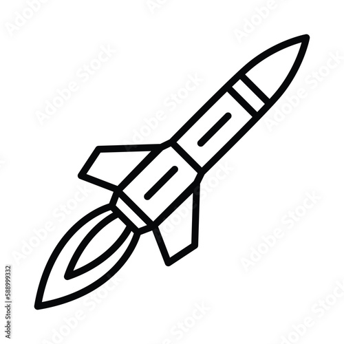 missile icon vector design template in white background