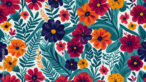 simple colorful flowers pattern, seamless floral pattern, seamless pattern with flowers, seamless pattern with red flowers, seamless floral background