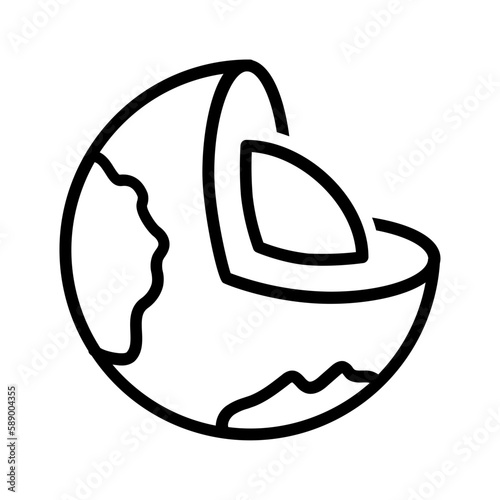Black line icon for Core
