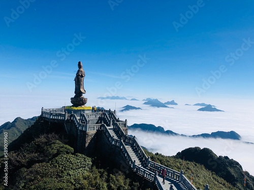 Buddha Statue on top of Fansipan Sapa photo