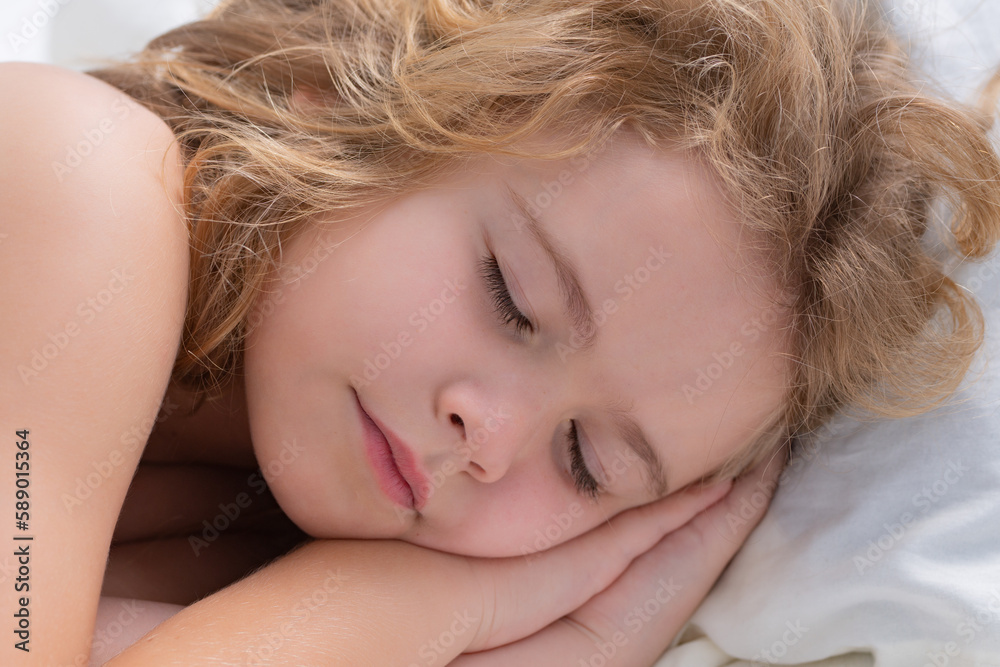 Quiet sleep. Cute kid sleeps in bed. Sleeping child. Quiet sleep. Cute kid sleeps in bed. Sleeping child.