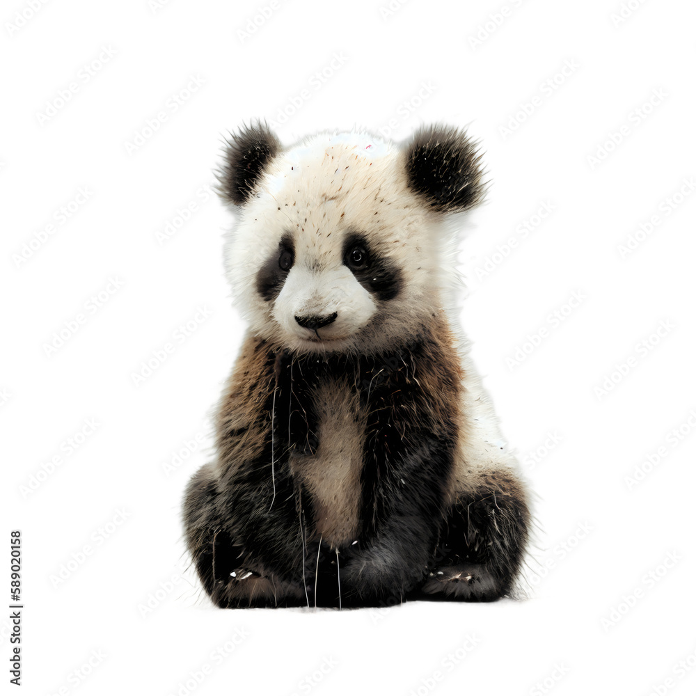 Fototapeta premium giant panda on transparent background